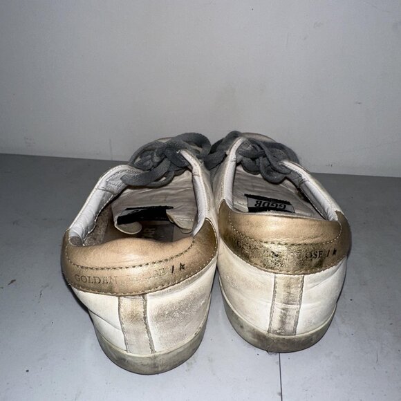 Golden Goose Superstar Shoes Womens Size 9 White Gray Star Gold Heel Sneakers - Picture 5 of 11